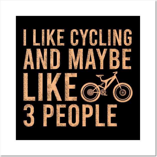 I like cycling and maybe like 3 people Wall Art by cypryanus